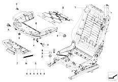 E64N 650i N62N Cabrio / Seats/  Seat Front Seat Frame