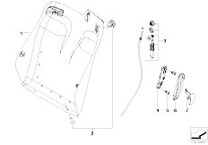 E64N 630i N52N Cabrio / Seats/  Seat Front Backrest Frame