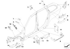 E61 523i N52 Touring / Bodywork/  Cavity Shielding Side Frame