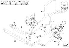 E90 323i N52N Sedan / Steering/  Power Steering Oil Pipe Active Steering