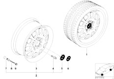 E46 320d M47N Sedan / Wheels/  Bmw Light Alloy Wheel Ellips Styl 46