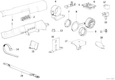 E30 318i M40 Cabrio / Engine Electrical System/  Cable Harness Fixings