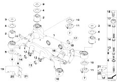 E67 760LiS N73 Sedan / Rear Axle/  Rear Axle Carrier