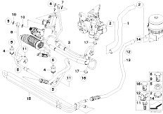 E90N 325i N53 Sedan / Steering/  Power Steering Oil Pipe Active Steering-2