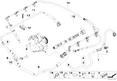 E65 745d M67N Sedan / Fuel Preparation System/  Fuel Lines