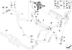 E91 320d M47N2 Touring / Steering Hydro Steering Oil Pipes