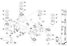 E66 750Li N62N Sedan / Rear Axle/  Rear Axle Carrier