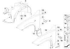 E83 X3 3.0d M57N SAV / Bodywork Side Panel Front