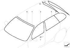 E53 X5 4.4i N62 SAV / Vehicle Trim/  Glazing Safety Vehicle