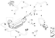 E65 745d M67N Sedan / Engine Cooling System Water Hoses