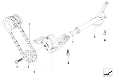 E65 745d M67N Sedan / Engine/  Lubrication System Oil Pump With Drive