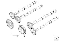 E65 745d M67N Sedan / Engine/  Timing Gear Timing Chain Top