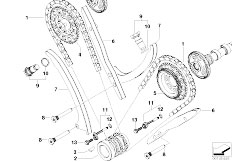 E65 745d M67N Sedan / Engine/  Timing Timing Chain Lower P