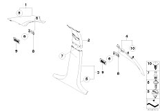 E87 116i N45 5 doors / Vehicle Trim/  Trim Panel A B C Column