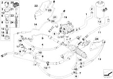 E65 730i N52 Sedan / Steering/  Power Steering Oil Pipe Dynamic Drive