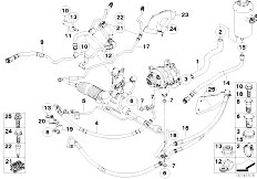 E66 730Li N52 Sedan / Steering/  Power Steering Oil Pipe Dynamic Drive-2