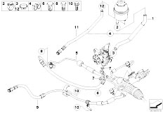 E65 730i N52 Sedan / Steering/  Hydro Steering Oil Pipes