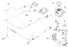 E64 M6 S85 Cabrio / Radiator Expansion Tank Tubing