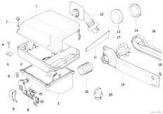 E31 840i M60 Coupe / Engine Electrical System/  E Box Ventilation