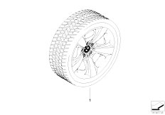 E63N 650i N62N Coupe / Wheels Winter Complete Wheel Star Spoke 117
