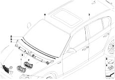 E87 120d M47N2 5 doors / Vehicle Trim/  Exterior Trim Grille Seals