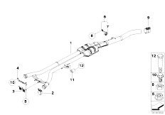 E65 745d M67N Sedan / Exhaust System Centre Muffler