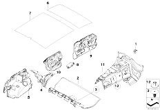 E87 120d M47N2 5 doors / Vehicle Trim Sound Insulating Rear