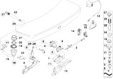 E65 745i N62 Sedan / Bodywork Trunk Lid Closing System