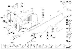 E63 645Ci N62 Coupe / Bodywork/  Side Panel Front