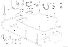 E31 850Ci M70 Coupe / Engine Electrical System Battery Cable