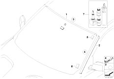 E83N X3 2.0d M47N2 SAV / Vehicle Trim/  Glazing Single Parts