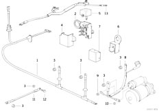 E31 850CSi S70 Coupe / Engine Electrical System Battery Cable-2