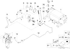 E34 518g M43 Touring / Fuel Preparation System/  Gas Bottle Pressure Tubeing