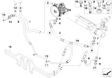 E87 118d M47N2 5 doors / Steering Hydro Steering Oil Pipes