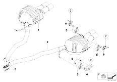 E64 M6 S85 Cabrio / Exhaust System Exhaust System Rear