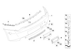 E86 Z4 M3.2 S54 Coupe / Vehicle Trim/  Bumper Trim Panel Rear