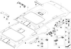 E87 120i N46 5 doors / Vehicle Trim Headlin Handle Lift Up Slide Back Sunr