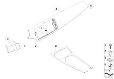 E85 Z4 2.5i N52 Roadster / Vehicle Trim Decor Strips Leather Felted Nappa