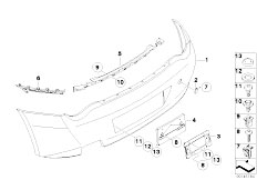 E85 Z4 2.0i N46 Roadster / Vehicle Trim Bumper Trim Panel Rear-2