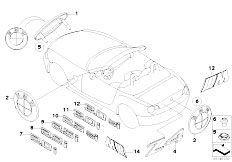 E85 Z4 2.0i N46 Roadster / Vehicle Trim/  Emblems