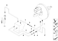 E39 530d M57 Sedan / Brakes/  Front Brake Pipe Asc