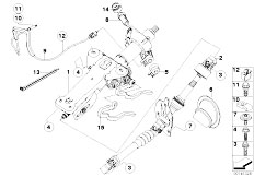 E61 525xi N52 Touring / Steering/  Steering Column Man Adjust Mount Parts