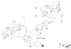 E92 330i N53 Coupe / Exhaust System/  Exhaust Manifold With Catalyst