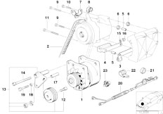 E32 750i M70 Sedan / Engine Electrical System Additional Alternator Mounting Parts