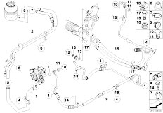 E63 M6 S85 Coupe / Steering Hydro Steering Oil Pipes-2