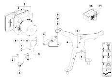 E61 530xd M57N2 Touring / Brakes Hydro Unit Dsc Fastening Sensors