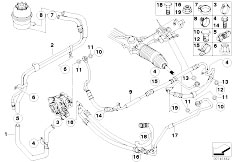 E61N M5 S85 Touring / Steering/  Hydro Steering Oil Pipes