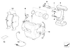 E64N 635d M57N2 Cabrio / Brakes/  Front Wheel Brake Brake Pad Sensor