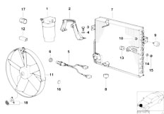 E31 840i M60 Coupe / Heater And Air Conditioning/  Condenser Fan Drying Container