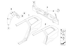 E91 325i N53 Touring / Bodywork/  Side Panel Tail Trim